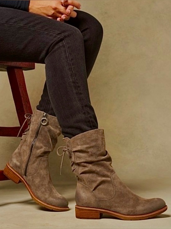 Sofft Shoes - Sofft Women’s Taupe Suede Mid-Calf Boots